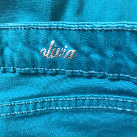 Blue capris from FDJ Olivia style size 12 - Picture 3 of 4